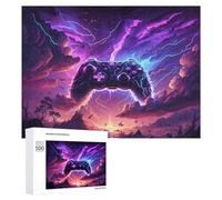 Rompecabezas para Adultos 500 PCS Electric Storm Gaming Controller Rompecabezas para Adultos Juegos Relajantes Análisis Y Lógica Cumpleaños Y Navidad 500 PCS