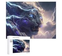 Rompecabezas para Adultos 500 PCS Electric Tiger Art Print -1 Rompecabezas para Adultos Juguetes Antiestrés Análisis Y Lógica Regalo De Cumpleaños, Regalos, 500 PCS