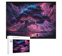 Rompecabezas para Adultos 500 PCS Enchanted Lightning Tree Rompecabezas para Adolescentes Juegos Familiares Difícil Difícil 500 PCS