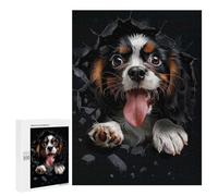 Rompecabezas para Adultos 500 PCS English Toy Spaniel Juego De Rompecabezas para Ejercitar La Mente Corte De Precisión Interacción Entre Padres E Hijos 500 PCS
