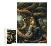 Rompecabezas para Adultos 500 PCS Eve and Serpent in Eden Garden Allegory Rompecabezas para Adultos Juego De Ingenio Desafío Difícil 500 PCS