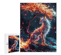 Rompecabezas para Adultos 500 PCS Fairy Kitsune Fox Spirit Rompecabezas para Adultos Juegos Relajantes Mejora La Memoria Cumpleaños Y Navidad 500 PCS