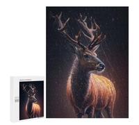 Rompecabezas para Adultos 500 PCS Fantasy Deer in Rain Rompecabezas para Adultos Juegos Familiares Corte De Precisión Cumpleaños Y Navidad 500 PCS