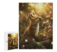 Rompecabezas para Adultos 500 PCS Fox Cubs Enchanted Forest Rompecabezas para Adultos Juegos Relajantes Una Obra De Arte Regalo De Cumpleaños, Regalos, 500 PCS