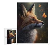 Rompecabezas para Adultos 500 PCS Fox Fantasy Butterfly Rompecabezas para Adultos Juegos Familiares Decoración del Hogar Regalos para Amigos Y Familiares 500 PCS