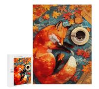 Rompecabezas para Adultos 500 PCS Fox Napping in Autumn Rompecabezas para Adolescentes Juego De Ingenio Análisis Y Lógica 500 PCS