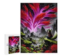 Rompecabezas para Adultos 500 PCS Fox Spirit Gazing at Energy Burst Rompecabezas para Adultos Juegos Familiares Regalo De Cumpleaños Regalos De Cumpleaños 500 PCS