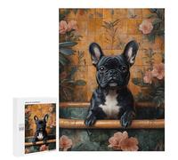 Rompecabezas para Adultos 500 PCS French Bulldog Dog in A Bathtub Rompecabezas para Adultos Juego De Ingenio Desafío Difícil 500 PCS