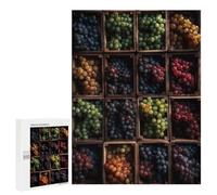 Rompecabezas para Adultos 500 PCS Fresh Wine Grape Selection Rompecabezas para Adolescentes Juego De Ingenio Análisis Y Lógica 500 PCS