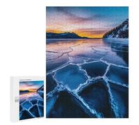 Rompecabezas para Adultos 500 PCS Frozen Lake Sunset Rompecabezas para Adolescentes Juego De Ingenio Análisis Y Lógica 500 PCS