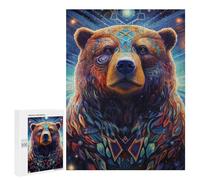 Rompecabezas para Adultos 500 PCS Galactic Bear Portrait -1 Rompecabezas para Adultos Juego De Ingenio Decoración Perfecta Cumpleaños Y Navidad 500 PCS