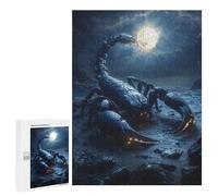 Rompecabezas para Adultos 500 PCS Giant Scorpion Under Moonlight Rompecabezas para Adultos Juegos Relajantes Mejora La Memoria Difícil Y Desafiante 500 PCS
