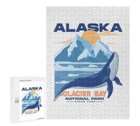 Rompecabezas para Adultos 500 PCS Glacier Bay National Park Rompecabezas para Adultos Juego Práctico Mejora La Memoria Regalos para Amigos Y Familiares 500 PCS