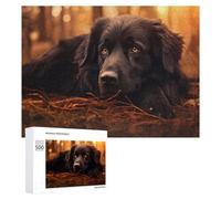 Rompecabezas para Adultos 500 PCS Golden Hour Forest Dog Resting Rompecabezas para Adultos Juguete Decoración De Pared Regalos para Mujeres Gran Regalo para Juegos 500 PCS