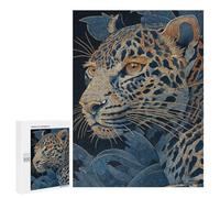 Rompecabezas para Adultos 500 PCS Golden Leopard in Blue Jungle Rompecabezas para Adultos Desafío Difícil Rompecabezas Desafiante Juegos Familiares De Ingenio 500 PCS