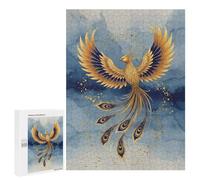 Rompecabezas para Adultos 500 PCS Golden Phoenix Rising Juego De Rompecabezas para Ejercitar La Mente Corte De Precisión Interacción Entre Padres E Hijos 500 PCS