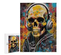 Rompecabezas para Adultos 500 PCS Graffiti Skull Artwork Rompecabezas para Adultos Juegos Relajantes Mejora La Memoria Difícil Y Desafiante 500 PCS