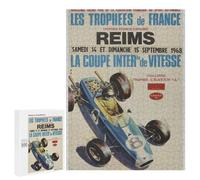 Rompecabezas para Adultos 500 PCS Grand Prix Reims 1968 Coupe Inter Trophee Craven A Rompecabezas para Adultos Juguetes Antiestrés Análisis Y Lógica Regalo De Cumpleaños, Regalos, 500 PCS