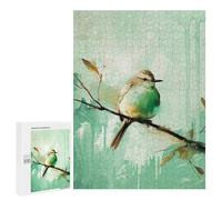 Rompecabezas para Adultos 500 PCS Green Bird on Branch Rompecabezas para Adultos Juegos Familiares Corte De Precisión Cumpleaños Y Navidad 500 PCS