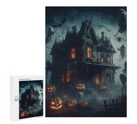 Rompecabezas para Adultos 500 PCS Haunted House Halloween Rompecabezas para Adultos Juegos Relajantes Difícil Regalos para Amigos Y Familiares 500 PCS