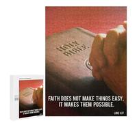 Rompecabezas para Adultos 500 PCS Holy Bible Quote Rompecabezas para Adultos Juegos Familiares Corte De Precisión Cumpleaños Y Navidad 500 PCS