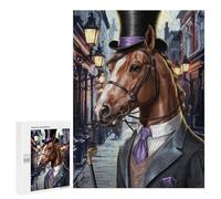 Rompecabezas para Adultos 500 PCS Horse British Rompecabezas para Adultos Juegos Divertidos Decoración Desafiante De Completar 500 PCS