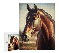Rompecabezas para Adultos 500 PCS Horse Image Rompecabezas para Adultos Juego De Ingenio Desafío Difícil 500 PCS