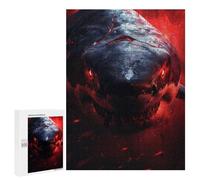 Rompecabezas para Adultos 500 PCS Inferno Eyes of The Shark Rompecabezas para Adultos Juegos Relajantes Mejora La Memoria Difícil Y Desafiante 500 PCS