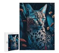 Rompecabezas para Adultos 500 PCS Jaguar in Enchanted Garden Rompecabezas para Adultos Juego De Ingenio Decoración Perfecta Cumpleaños Y Navidad 500 PCS