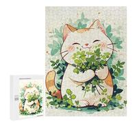 Rompecabezas para Adultos 500 PCS Kawaii Happy Catnip Cat Rompecabezas para Adultos Juegos Divertidos Decoración Desafiante De Completar 500 PCS
