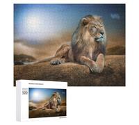 Rompecabezas para Adultos 500 PCS King of The Jungle Lion's Majesty Rompecabezas para Adultos Juegos Divertidos Pero Regalos Divertidos Y Humorísticos para Amigos Y Familiares 500 PCS