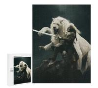 Rompecabezas para Adultos 500 PCS King White Lion Rompecabezas para Adultos Juguetes Antiestrés Decoración del Hogar Cumpleaños Y Navidad 500 PCS
