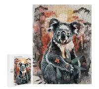 Rompecabezas para Adultos 500 PCS Koala Sunset Watercolor Rompecabezas para Adultos Juegos Relajantes Una Obra De Arte Regalo De Cumpleaños, Regalos, 500 PCS