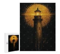 Rompecabezas para Adultos 500 PCS Lighthouse in The Night Rompecabezas Juegos Relajantes Análisis Y Lógica Cumpleaños Y Navidad 500 PCS