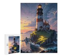Rompecabezas para Adultos 500 PCS Lighthouse Ocean Fantasy Rompecabezas para Adultos Juegos Familiares Decoración del Hogar Regalos para Amigos Y Familiares 500 PCS