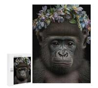 Rompecabezas para adultos 500 PCS lindo bebé esponjoso gorila rompecabezas para adultos juegos familiares alivio del estrés cumpleaños único 500 PCS