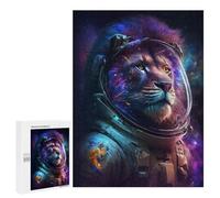 Rompecabezas para Adultos 500 PCS Lion Astronaut in Space Suit Rompecabezas para Adultos Alivia El Estrés Desafíos para Completar Rompecabezas Juegos Familiares 500 PCS