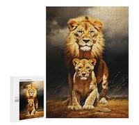 Rompecabezas para Adultos 500 PCS Lion Family Rompecabezas para Adultos Juego Práctico Mejora La Memoria Regalos para Amigos Y Familiares 500 PCS
