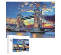 Rompecabezas para Adultos 500 PCS London Bridge Sunset Puzzle -1 Rompecabezas para Adultos Juegos Divertidos Pero Regalos Divertidos Y Humorísticos para Amigos Y Familiares 500 PCS