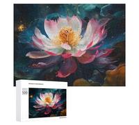 Rompecabezas para Adultos 500 PCS Lotus Blossom in Midnight Serenity Rompecabezas para Adultos Juegos Divertidos Pero Regalos Divertidos Y Humorísticos para Amigos Y Familiares 500 PCS