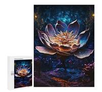 Rompecabezas para Adultos 500 PCS Lotus Flower Magic Rompecabezas para Adolescentes Desafío Educativo para Aliviar El Estrés Cumpleaños 500 PCS