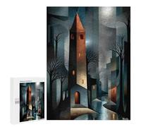 Rompecabezas para Adultos 500 PCS Luminous Tower in The Silent Night Rompecabezas para Adultos Juegos Relajantes Difícil Regalos para Amigos Y Familiares 500 PCS