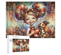 Rompecabezas para Adultos 500 PCS Magical Fantasy Child with Heart Rompecabezas para Adultos Juego De Ingenio Decoración Perfecta Cumpleaños Y Navidad 500 PCS