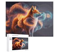 Rompecabezas para Adultos 500 PCS Magical Fox in Cosmic Clouds Rompecabezas para Adolescentes Juego De Ingenio Carrera De Velocidad De Manos Regalos De Cumpleaños Y Únicos 500 PCS