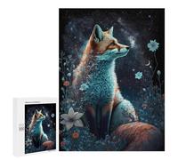 Rompecabezas para Adultos 500 PCS Magical Fox in Starry Night Rompecabezas para Adultos Análisis Y Lógica Entrena Tu Cerebro Y Tus Manos Juguete Juego Intelectual 500 PCS
