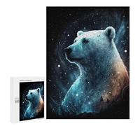 Rompecabezas para Adultos 500 PCS Magical Polar Bear Art Print Rompecabezas para Adultos Desafío Difícil Rompecabezas Desafiante Juegos Familiares De Ingenio 500 PCS