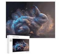 Rompecabezas para Adultos 500 PCS Magical Rabbit in Starry Night Rompecabezas para Adultos Juegos Divertidos Pero Regalos Divertidos Y Humorísticos para Amigos Y Familiares 500 PCS