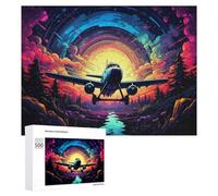 Rompecabezas para Adultos 500 PCS Magical Sunset Flight Adventure -3 Rompecabezas para Adultos Juguetes Antiestrés Decoración del Hogar Cumpleaños Y Navidad 500 PCS