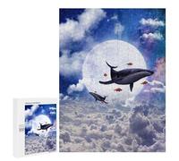 Rompecabezas para Adultos 500 PCS Magical Whales In The Sky Rompecabezas para Adultos Juegos Familiares Regalo De Cumpleaños Regalos De Cumpleaños 500 PCS