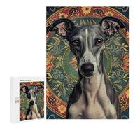 Rompecabezas para Adultos 500 PCS Mandala Greyhound Rompecabezas para Adultos Juegos Familiares Regalo De Cumpleaños Regalos De Cumpleaños 500 PCS